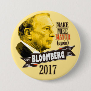 Breng in 2017 weer Bloomberg voor de burgemeester Ronde Button 7,6 Cm