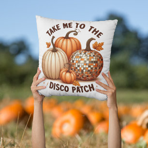 Breng me naar de Disco Patch herfst pompoenen Kussen