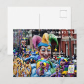 Breng me naar het Briefkaart van Mardi Gras (Voorkant / Achterkant)