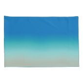 "Breng me naar het strand" Modern Blue Ombre Kussensloop (Achterkant-Rechts)