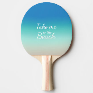 "Breng me naar het strand" Modern Blue Ombre Tafeltennisbatje