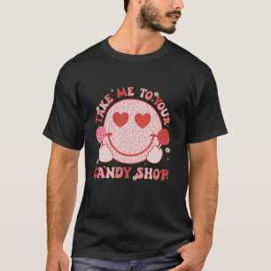 Breng me naar je Snoep winkel Groovy Smile Face Va T-shirt