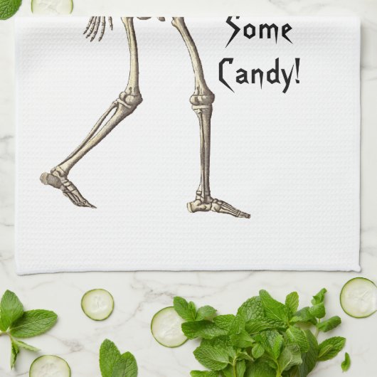 Breng me wat Snoep Skeleton Kitchen Towel terug Theedoek (Gevouwen)