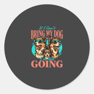 Breng Mijn Hond Retro Hond Liefhebber Ronde Sticker