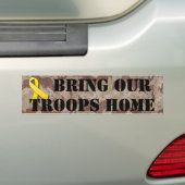 BRENG ONZE TROEPEN THUIS BUMPERSTICKER (Op auto)