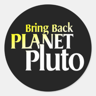 Breng Planet Pluto terug Ronde Sticker