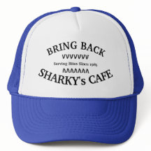 Breng SHARKY's CAFE Trucker Hat terug