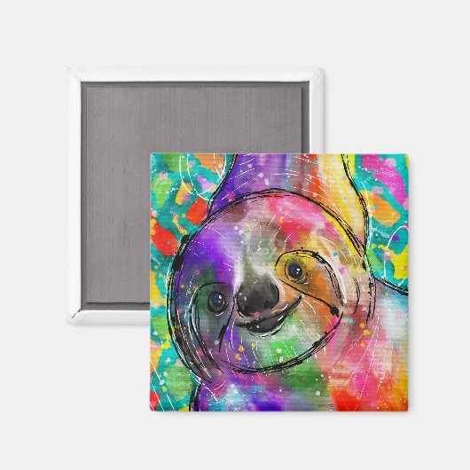 Breng speelse vibes naar uw ruimte met onze luiaar magneet (Voorkant / Achterkant)