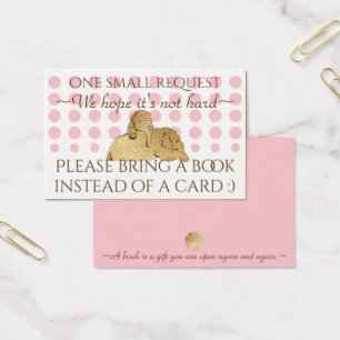 BrengABook Kaart Baby roze Gold Elephant in