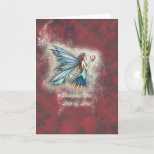 Brengt u veel liefde Fairy Kaart, Notecard Feestdagen Kaart