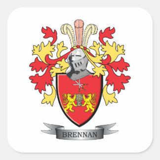 Brennan Coat of Arms Vierkante Sticker