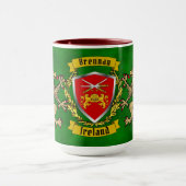 Brennan Irish Shield & Griffins - Gepersonaliseerd Mok (Midden)