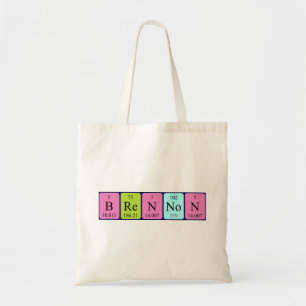 Brennon periodieke table name canvas tas