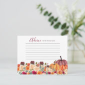 Brent Oranje pomkin Rustic Floral Advice Kaart (Staand voorkant)