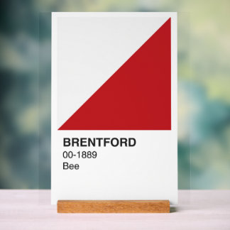 Brentford Bee Rouge et Blanc - Arrière - plan blan