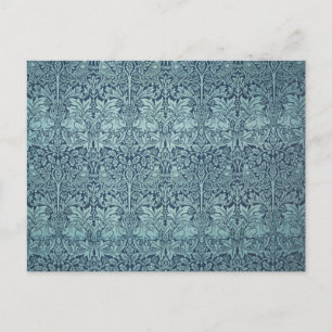 Brer Rabbit van William Morris Blue Textile Patter Briefkaart