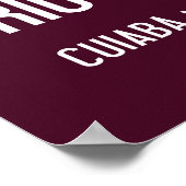 Brésil, affiche aubergine (Coin)