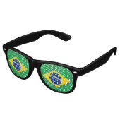 Brésil drapeau Parti lunettes de soleil (Angulaire)
