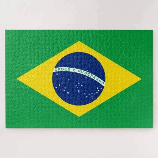 Brésil drapeau Puzzle (Horizontal)