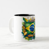 Brésil - Mug du patrimoine - Icônes culturelles et (Devant gauche)