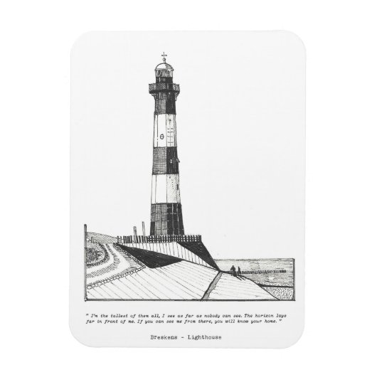 Breskens Lighthouse Netherlands Illustratie Magneet (Verticaal)
