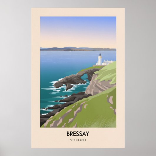 Bressay Écosse Affiche de voyage (Devant)