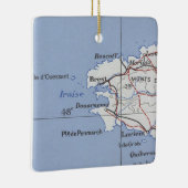 Brest France Map Keramisch Ornament (Rechts)