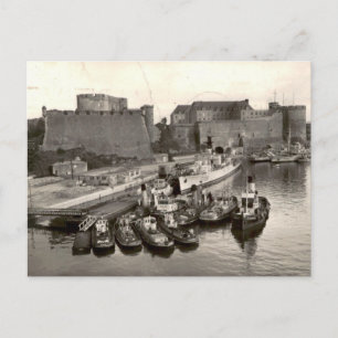 Brest Kasteel Haven Oude Sleepboten Briefkaart