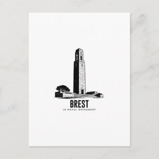 Brest  Monument Naval  Affiche Vintage Bretagne  D Briefkaart
