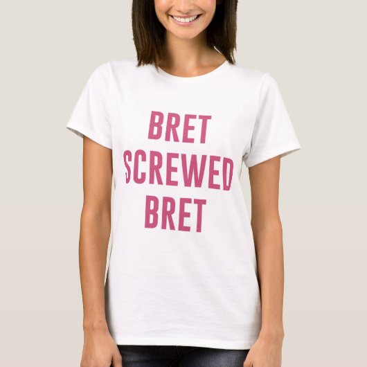 Bret Hart T-ShirtBret met geschroefde borst T-shirt (Voorkant)