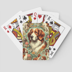 Bretagne Dog Painting Pokerkaarten