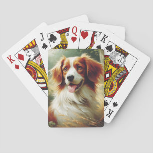 Bretagne Dog Painting Pokerkaarten