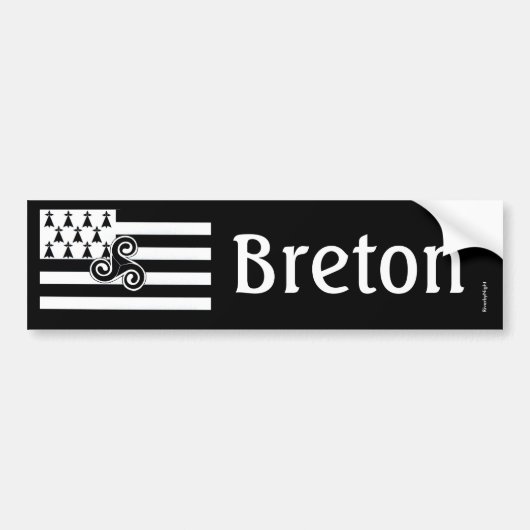 Bretagne Flag (Breton) Bumpersticker (Voorkant)