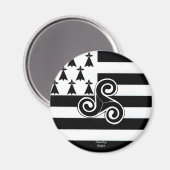 Bretagne Flag (Breton) Magneet (Voorkant / Achterkant)
