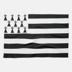 Bretagne (Gwenn-ha-du) vlag Kitchen Towels Theedoek