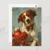 Bretagne hond  Valentijnsdag Briefkaart (Voorkant / Achterkant)