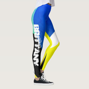 Bretagne Jouw naam toevoegen Abstracte kunst Leggi Leggings