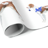 Bretagne kerstfeestdag blauw papier (Rol Hoek)