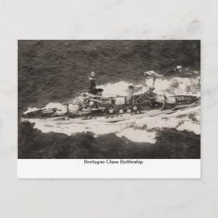 Bretagne klassenslagschip, gebouwd in 1913 briefkaart