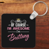 Bretagne Natuurlijk ben ik Geweldige naam Sleutelhanger (Achterkant)