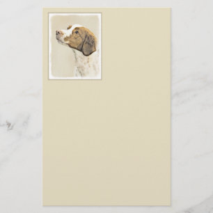 Bretagne schilderen - Kute Original Dog Art Briefpapier