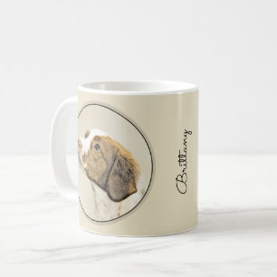 Bretagne schilderen - Kute Original Dog Art Koffiemok