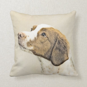 Bretagne schilderen - Kute Original Dog Art Kussen