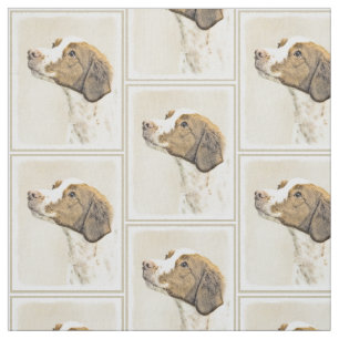 Bretagne schilderen - Kute Original Dog Art Stof