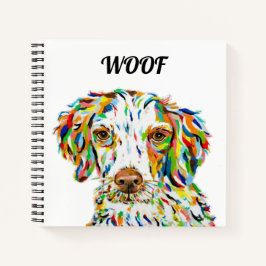Bretagne Spaniel Dog Square Notitieboek