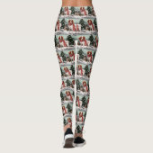 Bretagne Spaniel Hond in Sneeuw Kerstmis Leggings (Achterkant)