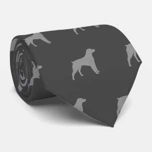Bretagne Spaniel Hondenras Silhouetten Patroon Stropdas