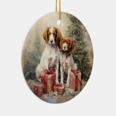  Bretagne Spaniel Kerst Keramisch Ornament (Rechts)