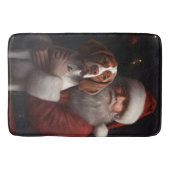 Bretagne Spaniël Met Kerstmis Badmat (Voorkant)