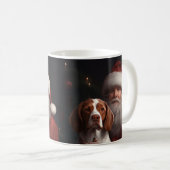 Bretagne Spaniël Met Kerstmis Koffiemok (Voorkant rechts)